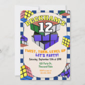 Rubik's Cube Verjaardag | Puzzel Kubus Feest Kaart (Voorkant)