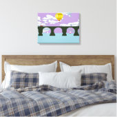 Rubinesekbrug Canvas Afdruk (Insitu (Slaapkamer))