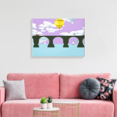 Rubinesekbrug Canvas Afdruk (Insitu (Woonkamer))