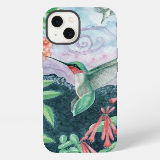 Rubinkeelkolibrie Originele Kunst iPhone 7/8 Hoes Hoesje (Achterkant)