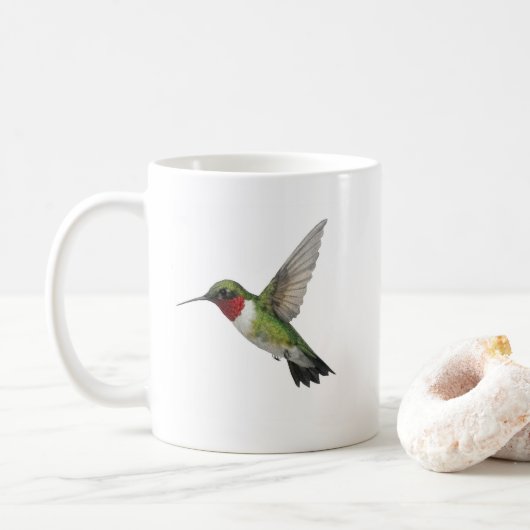 Rubinkeelkolibrie Tropische Vogel Mok (Met donut)