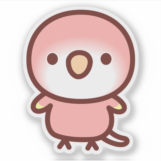 Rubino Bourke-papegaai Sticker (Voorkant)