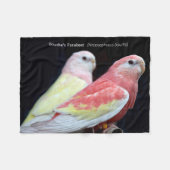 Rubino Bourke's parkiet Fleece Deken (Voorkant (Horizontaal))