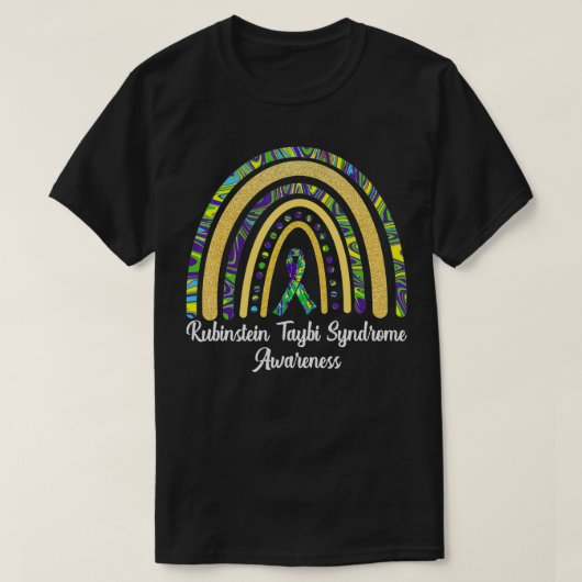 Rubinstein Taybi Syndrome Awareness RTS Rainbow & T-shirt (Design voorkant)