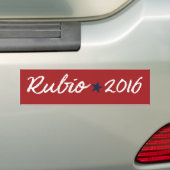 Rubio 2016 Cursive Signature Bumper -.png Bumpersticker (Op auto)