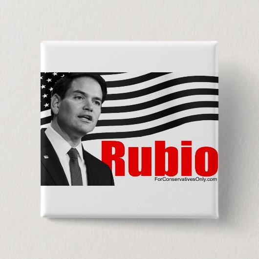 Rubio Vierkante Button 5,1 Cm (Voorkant)