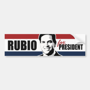 Rubio voor President Rood wit en blauw roomvat -.p Bumpersticker