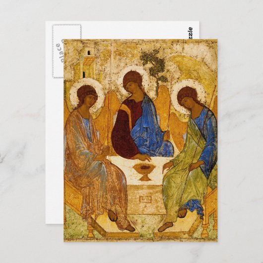Rublev Trinity aan tafel Briefkaart (Voorkant / Achterkant)