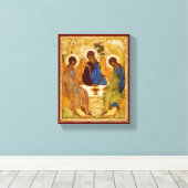 Rublev Trinity aan tafel Canvas Afdruk (Insitu (Houten vloer))