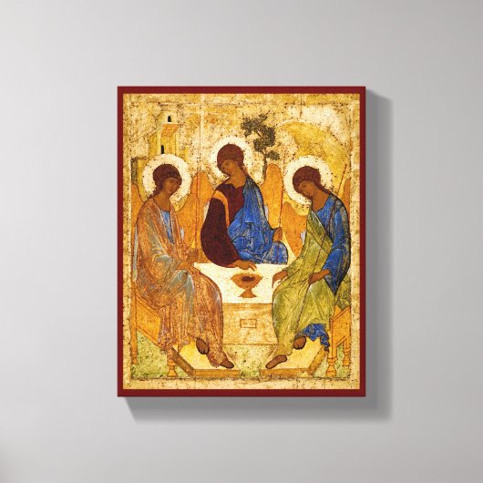 Rublev Trinity aan tafel Canvas Afdruk (Voorkant)