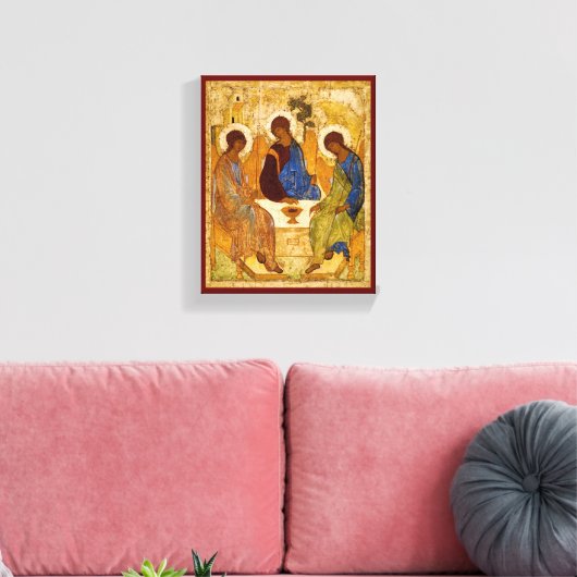 Rublev Trinity aan tafel Canvas Afdruk (Insitu (Woonkamer))
