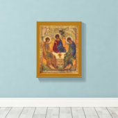 Rublev Trinity aan tafel Canvas Afdruk (Insitu (Houten vloer))