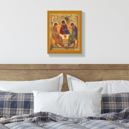 Rublev Trinity aan tafel Canvas Afdruk (Insitu (Slaapkamer))