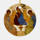 Rublev Trinity aan tafel Keramisch Ornament (Voorkant)