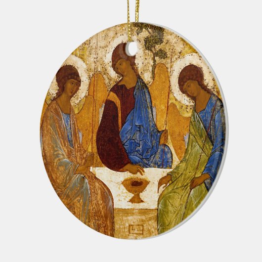 Rublev Trinity aan tafel Keramisch Ornament (Links)