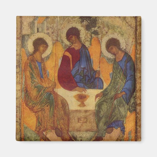 Rublev Trinity aan tafel Magneet (Voorkant)