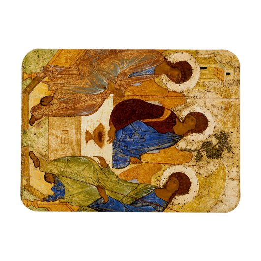 Rublev Trinity aan tafel Magneet (Horizontaal)