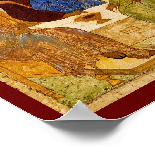 Rublev Trinity aan tafel Poster (Hoek)