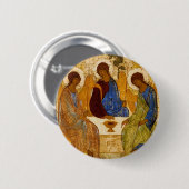 Rublev Trinity aan tafel Ronde Button 5,7 Cm (Voorkant /achterkant)