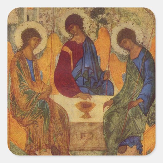 Rublev Trinity aan tafel Vierkante Sticker (Voorkant)