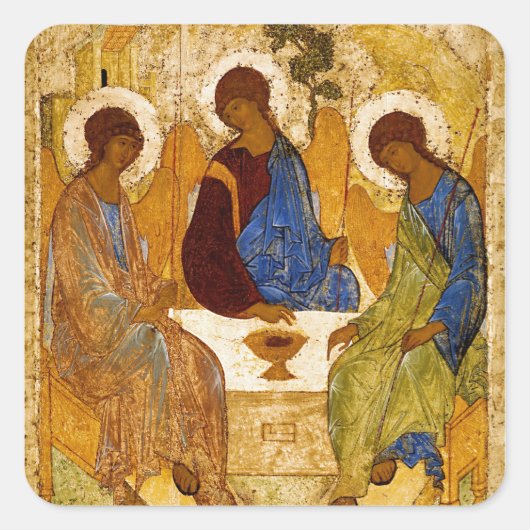 Rublev Trinity aan tafel Vierkante Sticker (Voorkant)