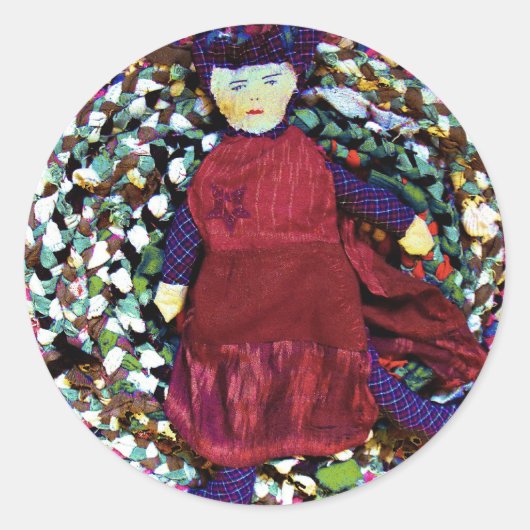 Rubra the Rag Queen Ronde Sticker (Voorkant)