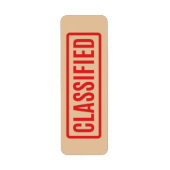 Rubriek Etiket (Voorkant)