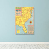 Rubriek Zuid - oostkust Verenigde Staten Canvas Afdruk (Insitu (Houten vloer))