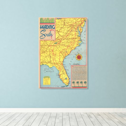 Rubriek Zuid - oostkust Verenigde Staten Canvas Afdruk (Insitu (Houten vloer))