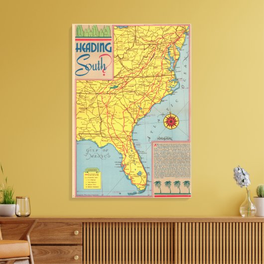 Rubriek Zuid - oostkust Verenigde Staten Canvas Afdruk (Insitu (Woonkamer))