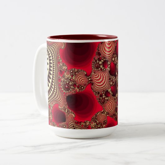 Rubrieken en goudMok Tweekleurige Koffiemok (Voorkant links)