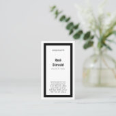 Rubrieken in BW Visitekaartje (Staand voorkant)