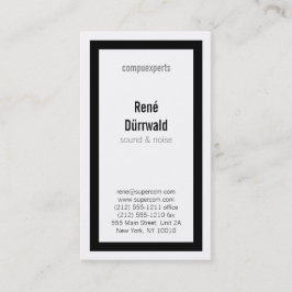 Rubrieken in BW Visitekaartje