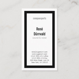 Rubrieken in BW Visitekaartje