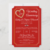 Rubrieken | Ruitenpartij 15e bruiloft Jubileum Kaart (Voorkant)