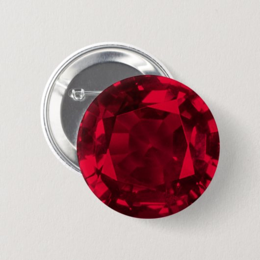 Ruby 1 ronde button 5,7 cm (Voorkant /achterkant)
