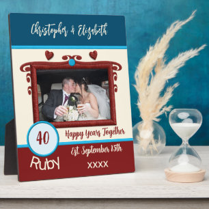 Ruby 40 jaar geleden foto blauw fotoplaat