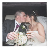 Ruby 40 jaar jubileum rood grijs foto kubus (Voorkant)