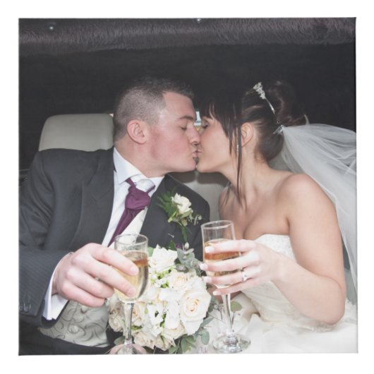 Ruby 40 jaar jubileum rood grijs foto kubus (Voorkant)