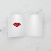 Ruby 40e huwelijksverjaardag bedankkaartjes bedankkaart (Binnen)