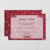 Ruby 40e Jubileum-reactiekaart RSVP Kaartje (Voorkant / Achterkant)