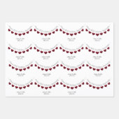 Ruby 40e trouwdag man & vrouw inpakpapier vel (Voorkant 2)