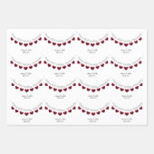 Ruby 40e trouwdag man & vrouw inpakpapier vel (Voorkant 3)