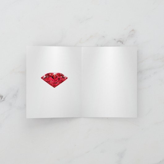 Ruby 40e trouwjubileum dankkaartjes bedankkaart (Binnen)