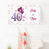 Ruby 40e trouwjubileum feestbanner spandoek (Insitu)