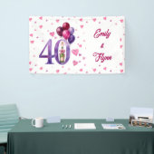 Ruby 40e trouwjubileum feestbanner spandoek (Beurs)
