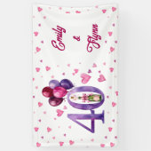 Ruby 40e trouwjubileum feestbanner spandoek (Verticaal)