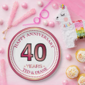 Ruby 40e verlichtingsjubileum papieren bord (Feest)
