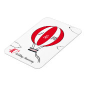 Ruby 40ste trouwdag hete luchtballon magneet (Linkerzijde)