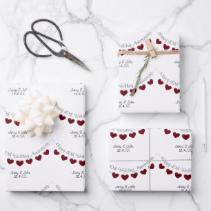 Ruby 40ste trouwdag man en vrouw inpakpapier vel